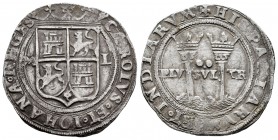 Juana y Carlos (1504-1555). 2 reales. México. (Cal-101). Anv.: CAROLVS · ET · IOHANA · REGES. Rev.: + HISPANIARVM · ET · INDIARVM. Ag. 6,81 g. Escudo ...