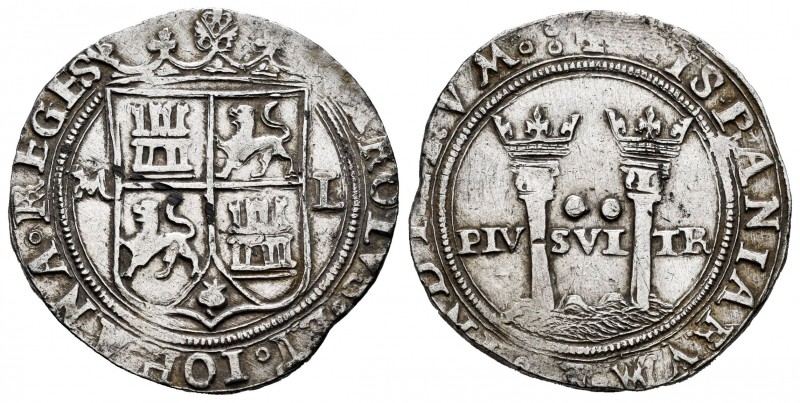 Juana y Carlos (1504-1555). 2 reales. México. (Cal-101). Anv.: CAROLVS · ET · IO...