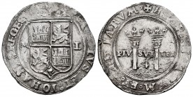 Juana y Carlos (1504-1555). 4 reales. México. (Cal-135). Anv.: CAROLVS : ET : IOHAN(A) : REGES. Rev.: + HISPANIARVM · ET · INDIARVM ·. Ag. 13,58 g. Es...