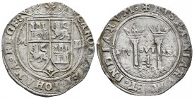 Juana y Carlos (1504-1555). 4 reales. México. (Cal-135). Anv.: CAROLVS · ET · IOHANA · REGES. Rev.: + HISPANIARVM · ET · INDIARVM ·. Ag. 13,69 g. Escu...