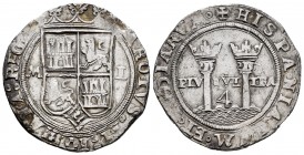 Juana y Carlos (1504-1555). 4 reales. México. (Cal-136). Anv.: (C)AROLVS · ET · IOHANES · REG(ES). Rev.: + HISPANIA(RV)M · ET · (IN)DIARVM ·. Ag. 13,6...
