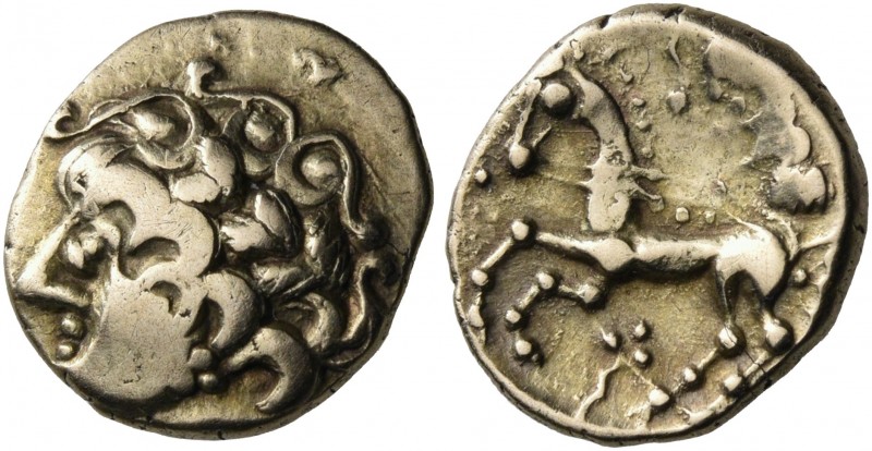 CELTIC, Northwest Gaul. Carnutes. First half of the 1st century BC. Quarter Stat...