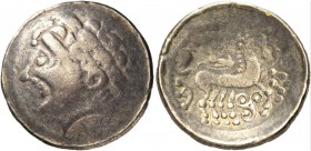 CELTIC, Central Europe - Switzerland. Helvetii. Late 2nd-early 1st century BC. Scyphate stater (Electrum, 22.5 mm, 6.72 g, 8 h), "au triskèle" type. C...