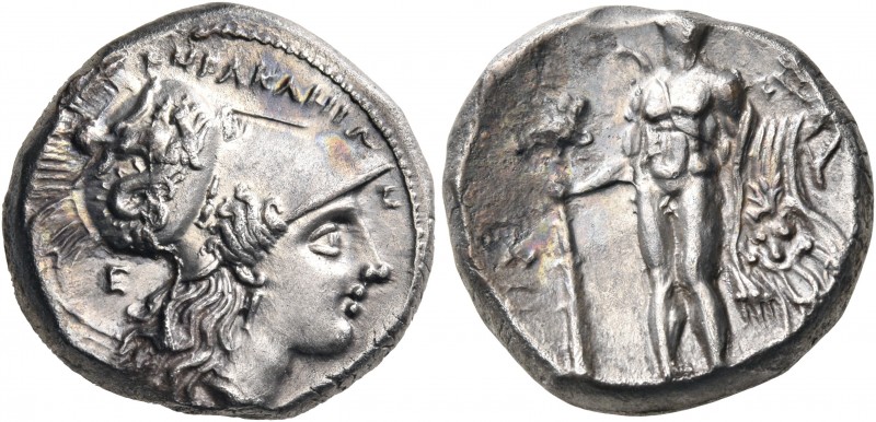LUCANIA. Herakleia. Circa 281-278 BC. Nomos (Silver, 20 mm, 7.84 g, 5 h), time o...