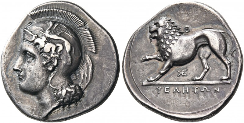 LUCANIA. Velia. Circa 334-300 BC. Didrachm or nomos (Silver, 22 mm, 7.43 g, 12 h...