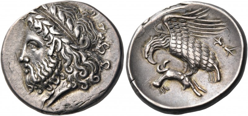 BRUTTIUM. Lokroi Epizephyrioi. Circa 400-350 BC. Nomos (Silver, 22 mm, 7.81 g, 9...
