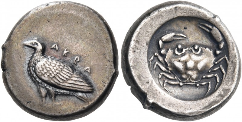 SICILY. Akragas. Circa 488/85 - 480/78 BC. Didrachm (Silver, 19 mm, 8.87 g, 7 h)...