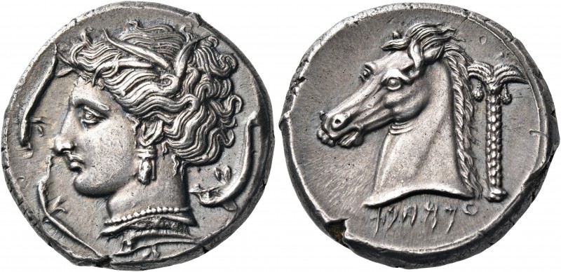 SICILY. Entella. Punic issues, circa 320-315 BC. Tetradrachm (Silver, 25 mm, 17....