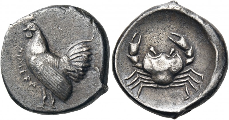 SICILY. Himera. Circa 480-470 BC. Didrachm (Silver, 21 mm, 8.38 g, 8 h). ΗΙΜΕRΑ ...