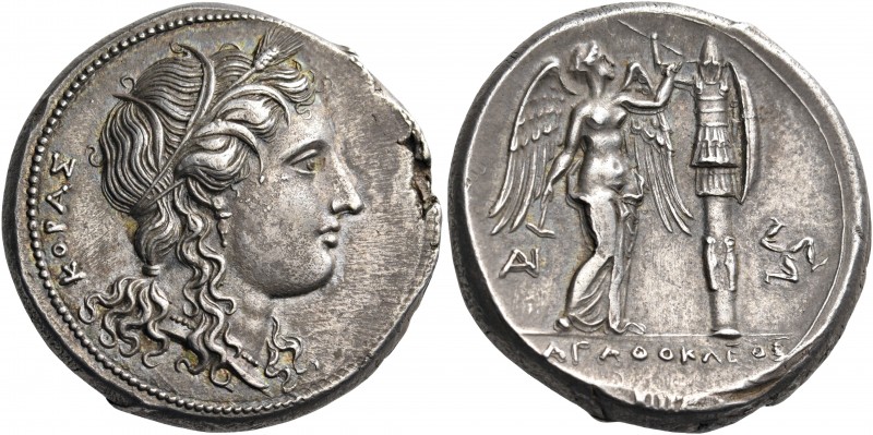 SICILY. Syracuse. Agathokles, 317-289 BC. Tetradrachm (Silver, 26.5 mm, 16.82 g,...