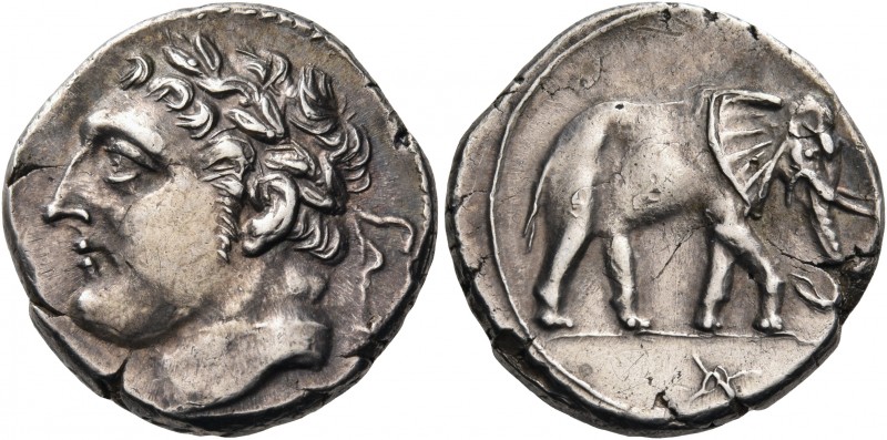 CARTHAGE, Siculo-Punic. uncertain Carthaginian military mint in Sicily. Circa 21...