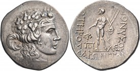 THRACE. Maroneia. Circa 189/8-49/5 BC. Tetradrachm (Silver, 33 mm, 15.13 g, 12 h), c. 150s. Head of youthful Dionysos to right, wearing taenia and ivy...