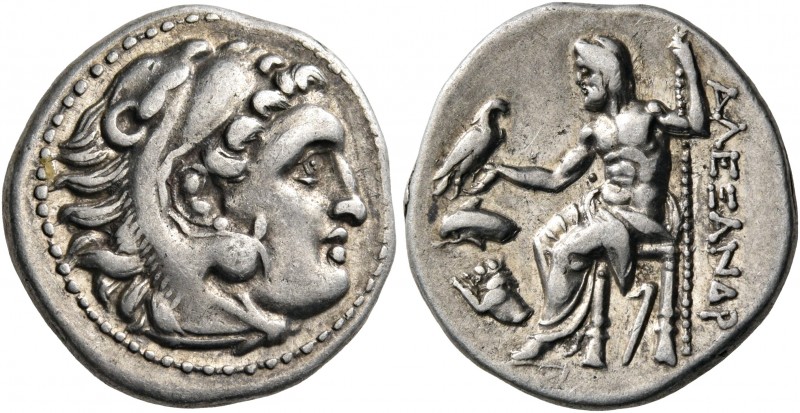 KINGS OF THRACE. Lysimachos, 305-281 BC. Drachm (Silver, 18 mm, 4.36 g, 12 h), s...