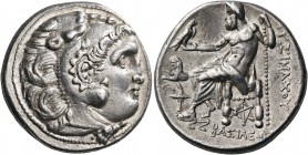 KINGS OF THRACE. Lysimachos, 305-281 BC. Tetradrachm (Silver, 26.5 mm, 17.25 g, 12 h), in the types of Alexander III, Kolophon, circa 299/8-297/6 BC. ...