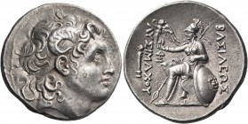 KINGS OF THRACE. Lysimachos, 305-281 BC. Tetradrachm (Silver, 30.5 mm, 16.88 g, 1 h), Lampsakos, 297/6-282/1. Diademed head of Alexander the Great to ...