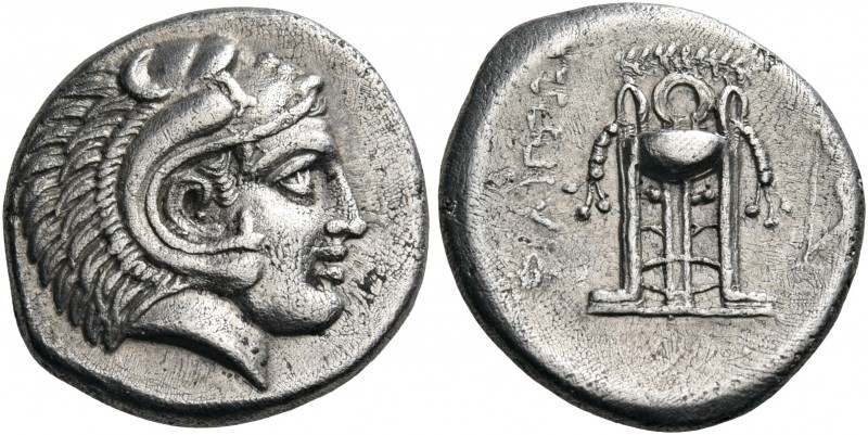 MACEDON. Philippoi. Circa 356-345 BC. Drachm (Silver, 15.5 mm, 3.19 g, 6 h). Hea...