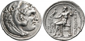 KINGS OF MACEDON. Alexander III ‘the Great’, 336-323 BC. Tetradrachm (Silver, 29 mm, 17.00 g, 12 h), Priene, circa 280-275. Head of Herakles to right,...