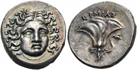 KINGS OF MACEDON. Perseus, 179-168 BC. Drachm (Silver, 16.5 mm, 2.69 g, 5 h), struck under the ministers Hermias and Zoilos during the Third Macedonia...