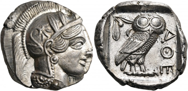 ATTICA. Athens. Circa 449-404 BC. Tetradrachm (Silver, 27.5 mm, 17.24 g, 3 h), 4...
