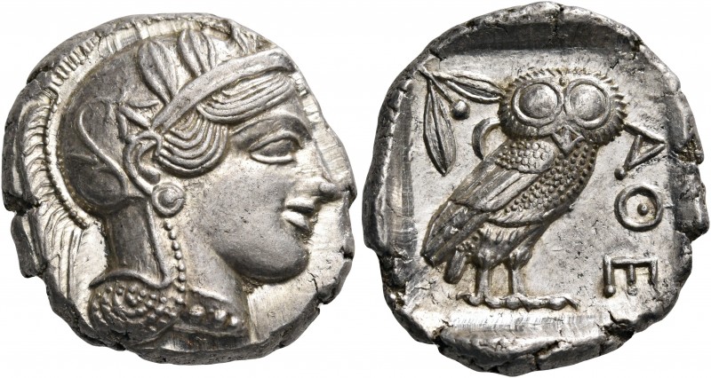 ATTICA. Athens. Circa 449-404 BC. Tetradrachm (Silver, 25.5 mm, 17.21 g, 12 h), ...