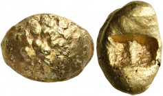 IONIA. Uncertain. Circa 650-600 BC. Trite (Electrum, 13x9 mm, 4.68 g), Lydo-Milesian standard. Globular surface with an uncertain pattern of dots. Rev...