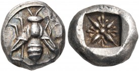 IONIA. Ephesos. Circa 550-500 BC. Hemidrachm (Silver, 11 mm, 1.81 g). Bee with spread wings and four visible legs going forward and two behind. Rev. S...