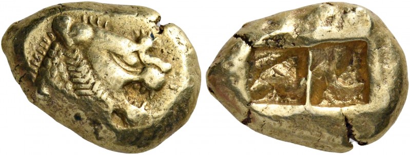 KINGS OF LYDIA. Alyattes II to Kroisos, circa 610-546 BC. Trite (Electrum, 14.5 ...