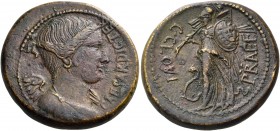 Julius Caesar. Dupondius (Orichalcum, 27 mm, 15.66 g, 11 h), struck under the prefect C. Clovius, Rome, late 46-early 45 BC. CAESAR DIC TER Winged and...