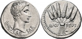 Augustus, 27 BC-AD 14. Cistophorus (Silver, 25 mm, 11.98 g, 12 h), Ephesos, circa 25 BC. IMP CAESAR Bare head of Augustus to right. Rev. AVGV-STVS Six...