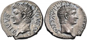Tiberius, 14-37. Drachm (Silver, 18.5 mm, 3.61 g, 12 h), Caesaraea-Eusebia in Cappadocia, commemorating Divus Augustus and Germanicus (15 BC-AD 19), 3...