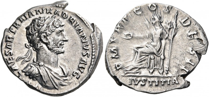 Hadrian, 117-138. Denarius (Silver, 20 mm, 3.62 g, 7 h), Rome, 117. [IMP] CAESAR...