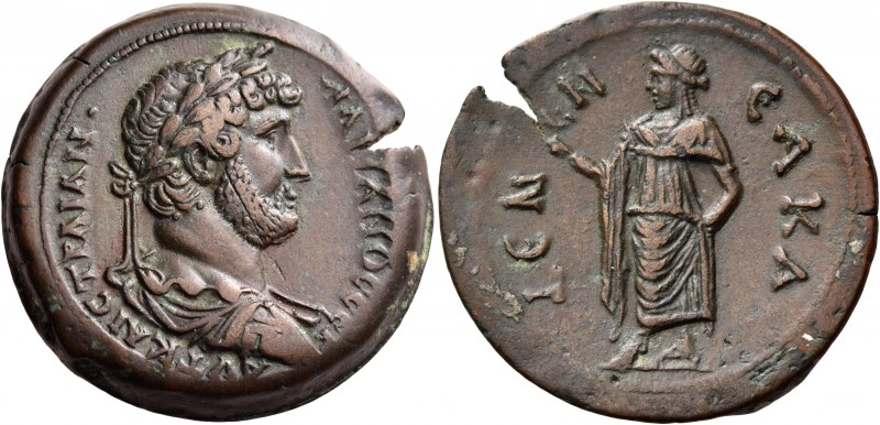 Hadrian, 117-138 AD. Drachm (Bronze, 34 mm, 25.77 g, 11 h), Alexandria in Egypt,...