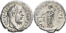 Pescennius Niger, 193-194. Denarius (Silver, 18.5 mm, 3.00 g, 12 h), Antioch. IMP CAES C PESC NIGER IVST AVC Laureate head of Pescennius Niger to righ...