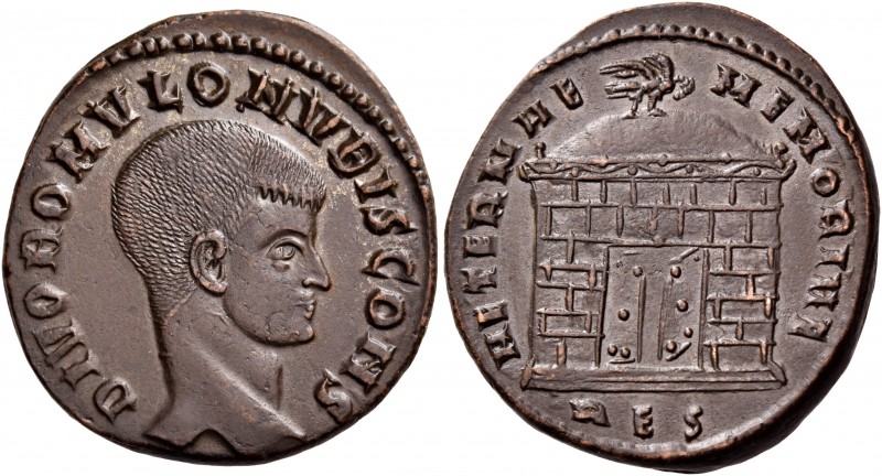 Divus Romulus, died 309. Follis (Bronze, 25 mm, 6.78 g, 11 h), struck under his ...