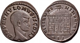 Divus Romulus, died 309. Follis (Bronze, 25 mm, 6.78 g, 11 h), struck under his father Maxentius, Rome, S = 2nd officina, early 311 - late 312. DIVO R...