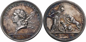 UNITED STATES. Medal (Silver, 47 mm, 52.47 g, 12 h), The first medal of the United States; commissioned by Benjamin Franklin, the American ambassador ...