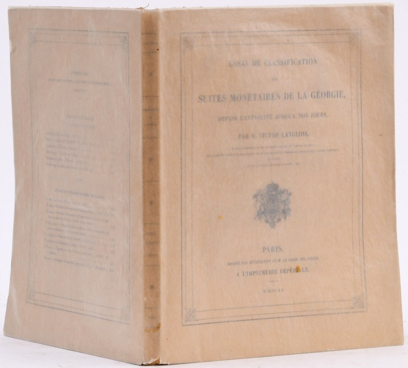 Langlois (V.), Classification des suites monétaires de Géorgie, Paris 1860.

V...