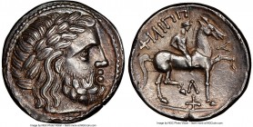 EASTERN EUROPE. Imitative of Philip II (ca. 3rd-2nd centuries BC). AR tetradrachm (25mm, 14.01 gm, 1h). NGC Choice XF 5/5 - 4/5, edge marks. Copying A...