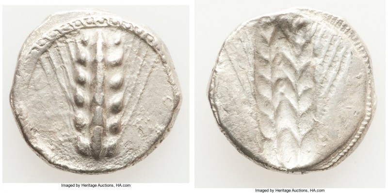 LUCANIA. Metapontum. Ca. 510-470 BC. AR stater (22mm, 7.50 gm, 12h). VF. META, s...