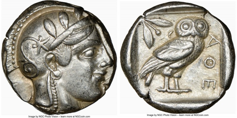 ATTICA. Athens. Ca. 455-440 BC. AR tetradrachm (24mm, 17.18 gm, 4h). NGC Choice ...