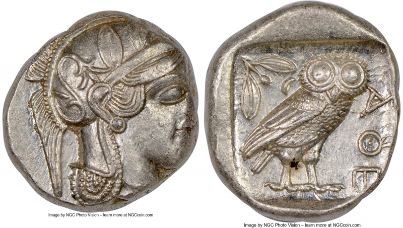 ATTICA. Athens. Ca. 440-404 BC. AR tetradrachm (24mm, 17.18 gm, 11h). NGC AU 2/5...