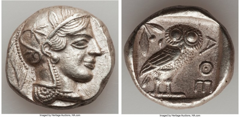 ATTICA. Athens. Ca. 440-404 BC. AR tetradrachm (26mm, 16.27 gm, 7h). Choice XF. ...