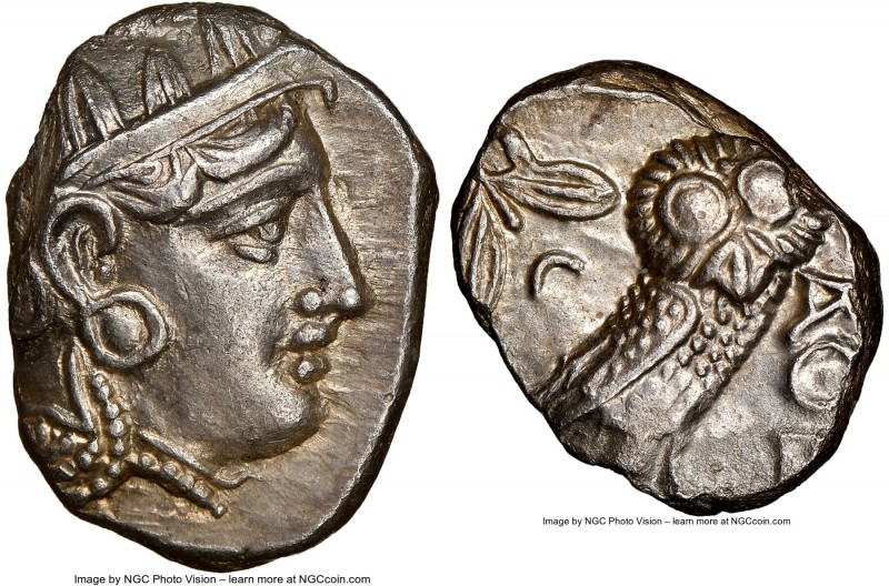 ATTICA. Athens. Ca. 393-294 BC. AR tetradrachm (25mm, 17.09 gm, 8h). NGC Choice ...