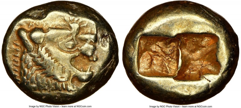 LYDIAN KINGDOM. Alyattes or Walwet (ca. 610-546 BC). EL third-stater or trite (1...