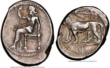 SELEUCID KINGDOM. Seleucus I Nicator, as Satrap (321-281 BC). AR stater or double-shekel (25mm, 15.38 gm, 5h). NGC XF 3/5 - 3/5, marks. Babylon II, th...