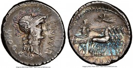 L. Cornelius Sulla as Imperator and L. Manlius Torquatus as Proquaestor (82 BC). AR denarius (18mm, 3.96 gm, 3h). NGC Choice XF 5/5 - 4/5, light marks...