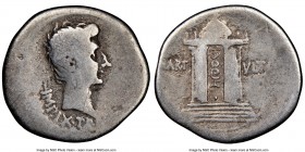 Augustus (27 BC-AD 14). AR cistophorus (28mm, 12h). NGC Good, scratches. Uncertain Asia Minor mint, ca. 19/18 BC. IMP • IX • TR • PO • V, bare head of...