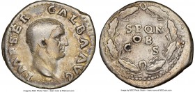 Galba (AD 68-69). AR denarius (19mm, 3.32 gm, 6h). NGC Choice Fine 5/5 - 4/5. Rome, July AD 68-January AD 69. IMP SER GALBA AVG, bare head of Galba ri...