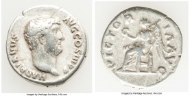 Hadrian (AD 117-138). AR denarius (18mm, 3.32 gm, 7h). Choice Fine. Rome, AD 136. HADRIANVS-AVG COS III P P, bare head of Hadrian right / VICTORIA-AVG...