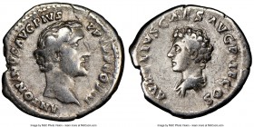Antoninus Pius (AD 138-161), with Marcus Aurelius, as Caesar. AR denarius (19mm, 6h). NGC Choice Fine. Rome, AD 140. ANTONINVS AVG PI-VS P P TR P COS ...